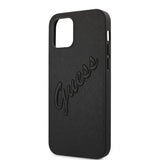 Guess iPhone 12/iPhone 12 Pro Suojakuori Saffiano Vintage Script Musta
