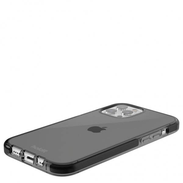 holdit iPhone 12/iPhone 12 Pro Seethru-suojakuori, musta