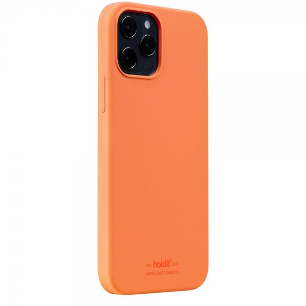 holdit iPhone 12/iPhone 12 Pro Kuori Silikoni Oranssi