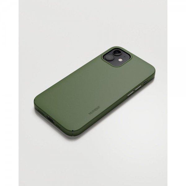 Nudient iPhone 12/iPhone 12 Pro Kuori Thin Case MagSafe Pine Green
