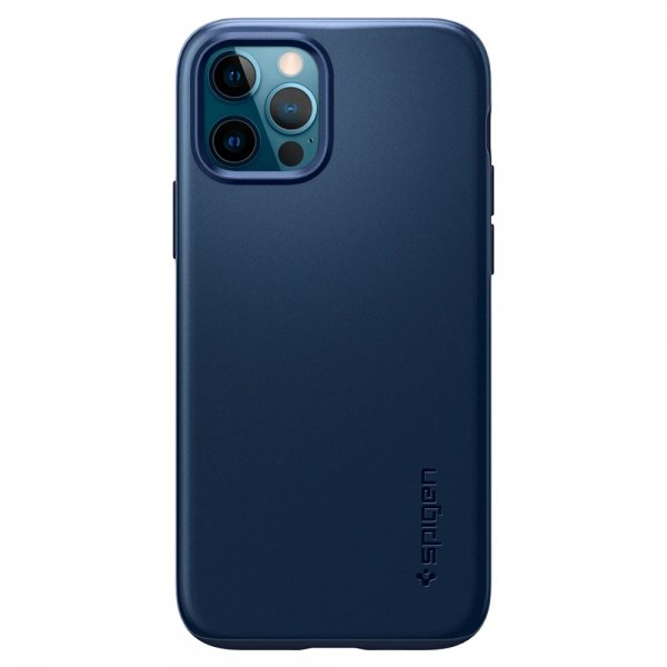 Spigen iPhone 12/iPhone 12 Pro -kuori Thin Fit Navy Blue