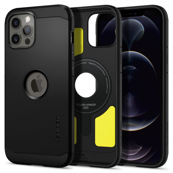 Spigen iPhone 12/iPhone 12 Pro -kuori Tough Armor Mag, musta