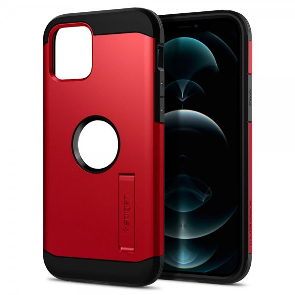 Spigen iPhone 12/iPhone 12 Pro Suojakuori Tough Armor Punainen