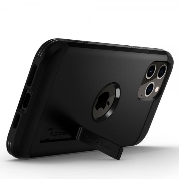 Spigen iPhone 12/iPhone 12 Pro Suojakuori Tough Armor Musta