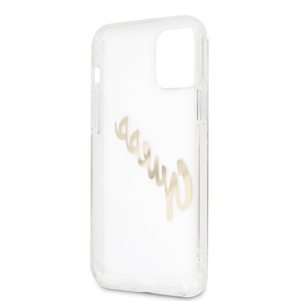 Guess iPhone 12/iPhone 12 Pro Kuori Vintage Script Kulta Kirkas