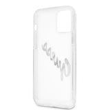 Guess iPhone 12/iPhone 12 Pro Kuori Vintage Script Silver Läpinäkyvä