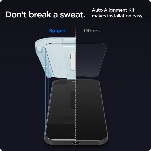 Spigen iPhone 12/iPhone 12 Pro -näytönsuoja GLAS.tR EZ Fit 2 kpl