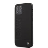 BMW iPhone 12/iPhone 12 Pro Kuori Logo Kaiverrettu Musta