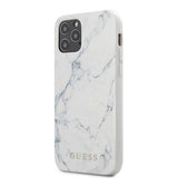 Guess iPhone 12/iPhone 12 Pro Suojakuori Marble Cover Valkoinen