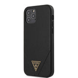 Guess iPhone 12/iPhone 12 Pro Suojakuori Saffiano V Stitch Musta