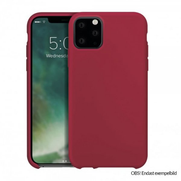 Xqisit iPhone 12/iPhone 12 Pro Silicone Case -suojakuori, punainen