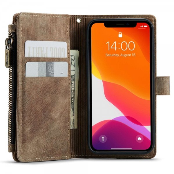 CaseMe iPhone 12 Mini -suojakotelo C30 Series, ruskea