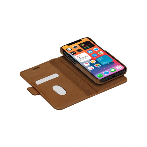 dbramante1928 iPhone 12 Mini Kotelo Lynge Irrotettava Kuori Tan