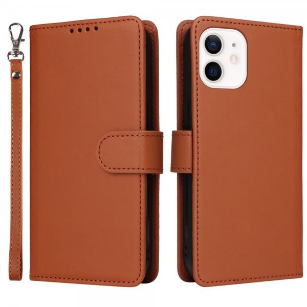 Betopnice iPhone 12 Mini -kotelo irrotettavalla kuorella 005 Ruskea