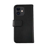 Rvelon iPhone 12 Mini Kotelo, aitoa nahkaa, musta