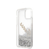 Guess iPhone 12 Mini Kuori Liquid Glitter Vintage Silver