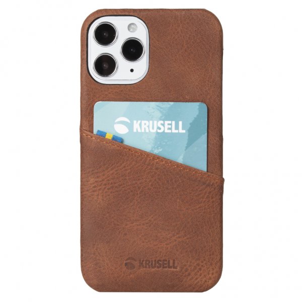 Krusell iPhone 12 Mini Kuori Sunne CardCover Vintage Cognac