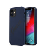 Guess iPhone 12 Mini Kuori Vintage Silikoni Sininen