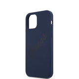 Guess iPhone 12 Mini Kuori Vintage Silikoni Sininen
