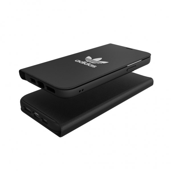 Adidas iPhone 12 Pro Max Kotelo Booklet Case Basic Musta