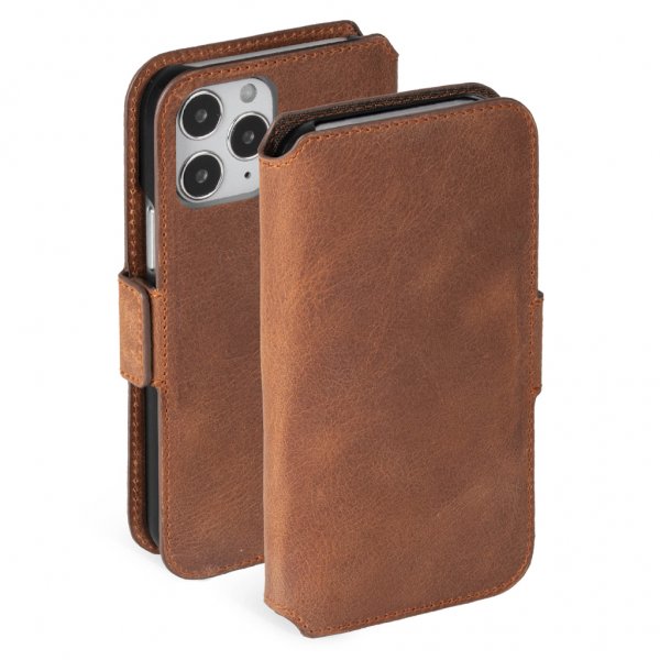 Krusell iPhone 12 Pro Max Sunne PhoneWallet Vintage Cognac