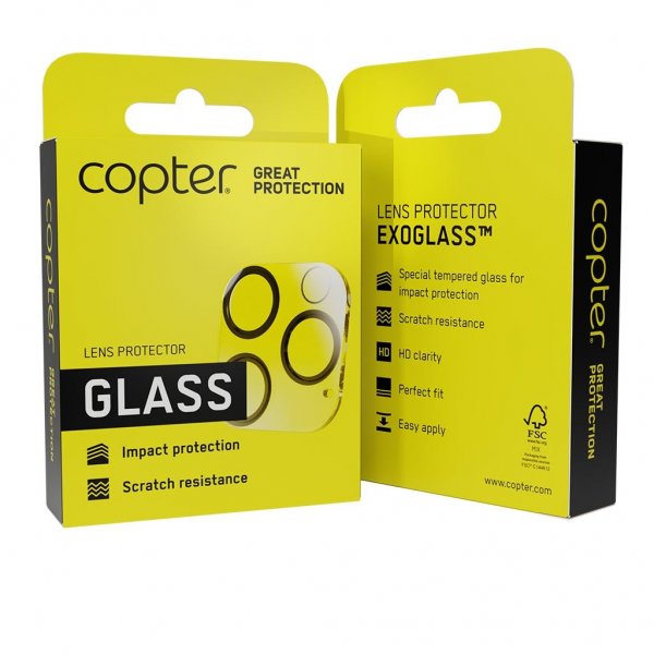 Copter iPhone 12 Pro Max Kameran suojalasi Exoglass Lens Protector