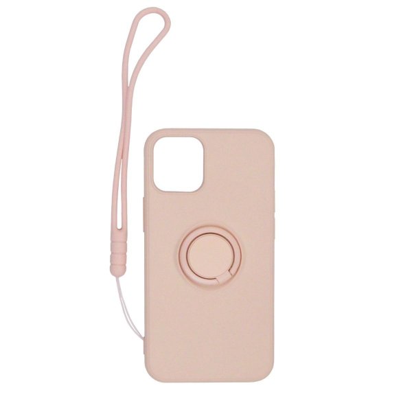 iPhone 12 Pro Max Silikonikuori Sormipidikkeellä, Pinkki