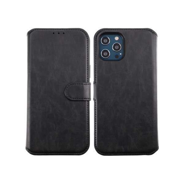 Rvelon iPhone 12 Pro Max -suojakotelo, magneettinen, irrotettava kuori, musta