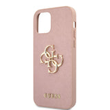 Guess iPhone 12 Pro Max -kuoret 4G Logo Saffiano Pinkki