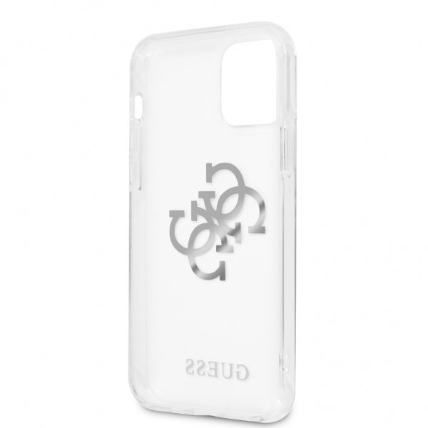 Guess iPhone 12 Pro Max Kuori 4G Logo Silver Kirkas