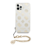 Guess iPhone 12 Pro Max Kuori Ketju Peony Kulta