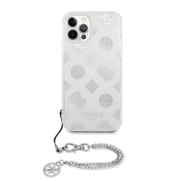 Guess iPhone 12 Pro Max Kuori Chain Peony Silver