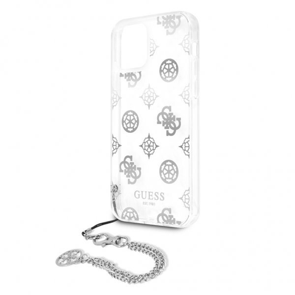 Guess iPhone 12 Pro Max Kuori Chain Peony Silver