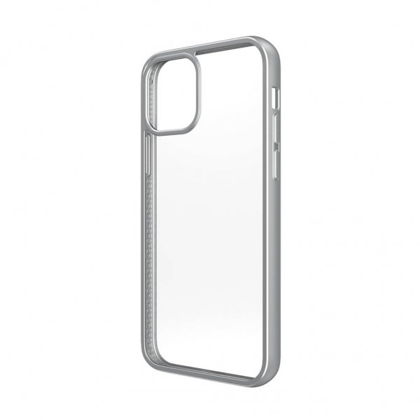 PanzerGlass iPhone 12 Pro Max -suojakuori ClearCase Color Satin Silver