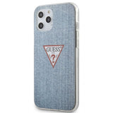 Guess iPhone 12 Pro Max Kuori Denim Triangle Vaaleansininen