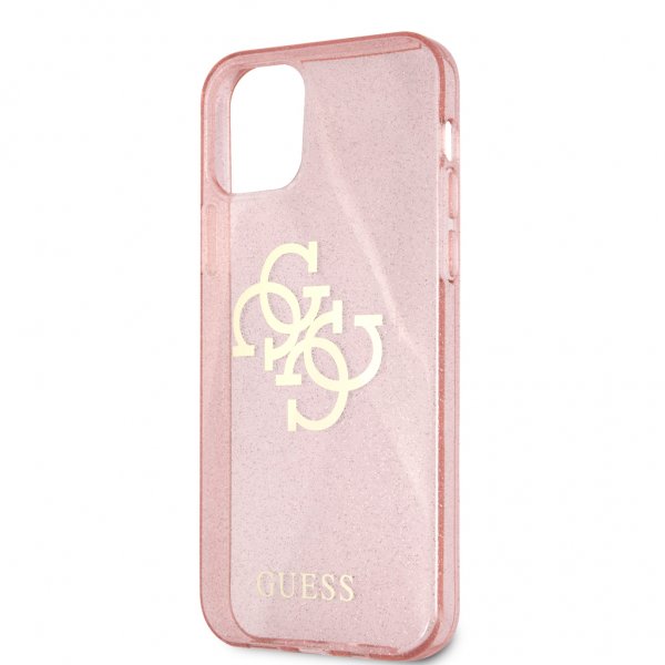 Guess iPhone 12 Pro Max Kuori Täysglitter Ruusu