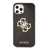 Guess iPhone 12 Pro Max Kuori Glitter Musta