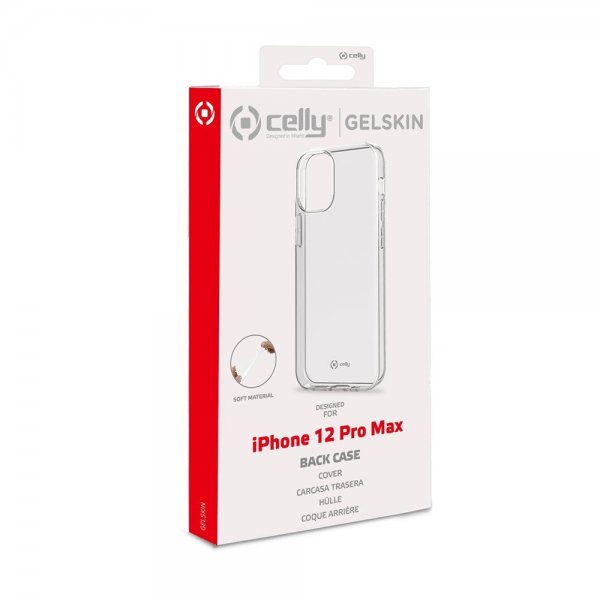Celly iPhone 12 Pro Max -suojakuori GELSKIN Läpinäkyvä