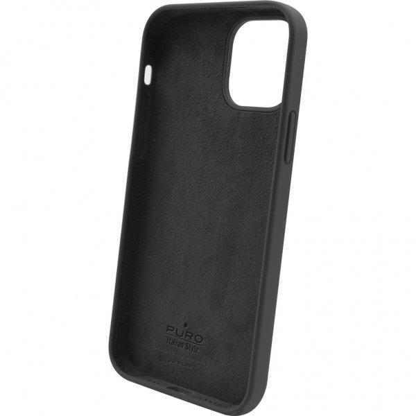 Puro iPhone 12 Pro Max Kuori Icon Musta