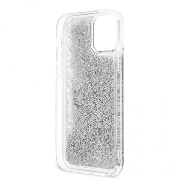 Guess iPhone 12 Pro Max Kuori Liquid Glitter Silver Kirkas