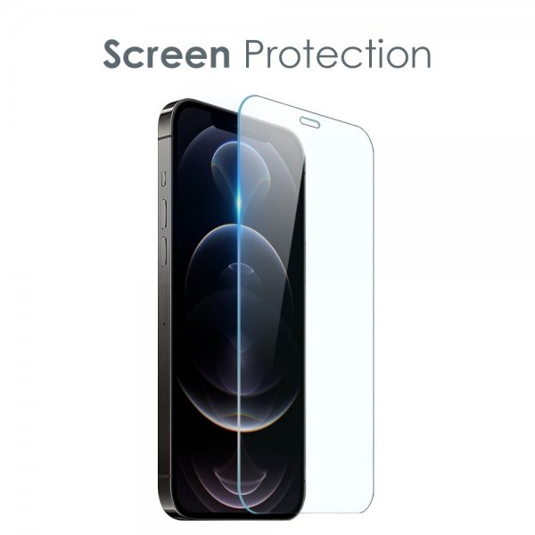 Northjo iPhone 12 Pro Max Kuori, jossa näyttösuoja ja kamerasuoja 3-in-1