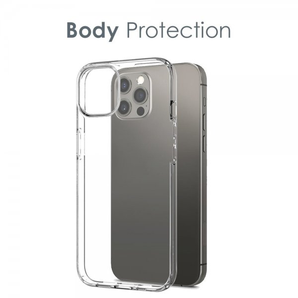 Northjo iPhone 12 Pro Max Kuori, jossa näyttösuoja ja kamerasuoja 3-in-1