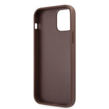 Guess iPhone 12 Pro Max Kuori Metal Logo Ruskea