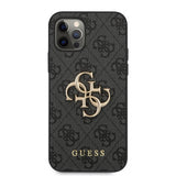 Guess iPhone 12 Pro Max Kuori Metal Logo Harmaa