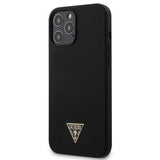 Guess iPhone 12 Pro Max Kuori Metal Triangle Musta