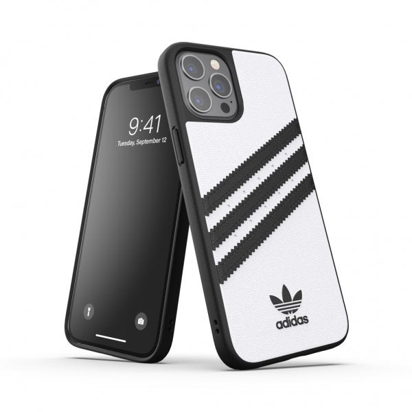 Adidas iPhone 12 Pro Max Kuori Muotoiltu Kotelo PU Valkoinen