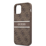 Guess iPhone 12 Pro Max Kuori Printed Stripe Ruskea