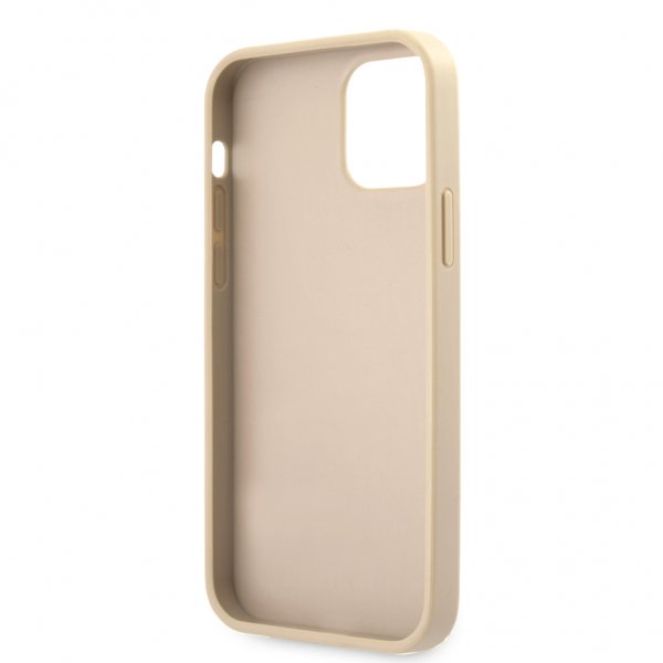 Guess iPhone 12 Pro Max -kuoret, Saffiano Vintage Script, kulta
