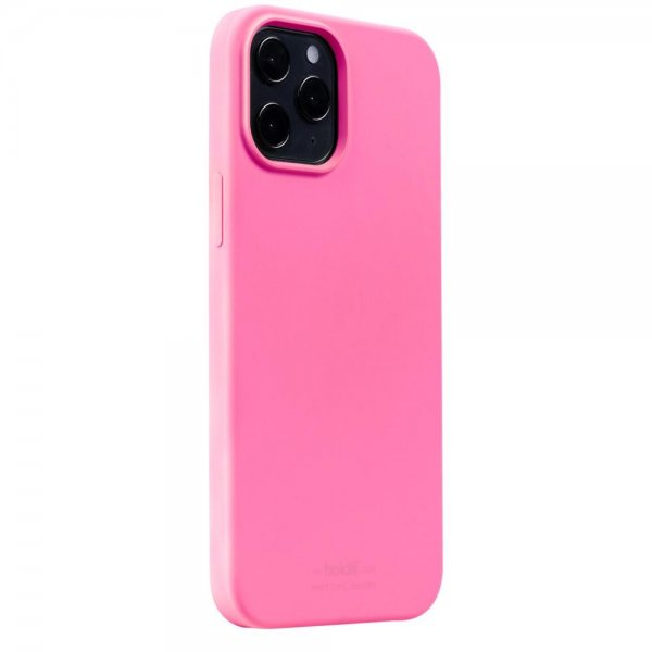 holdit iPhone 12 Pro Max Kuori Silikoni Kirkkaanvaaleanpunainen