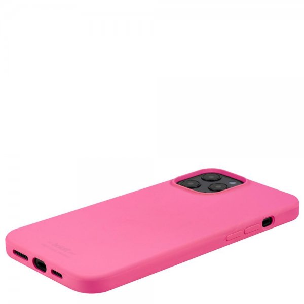 holdit iPhone 12 Pro Max Kuori Silikoni Kirkkaanvaaleanpunainen